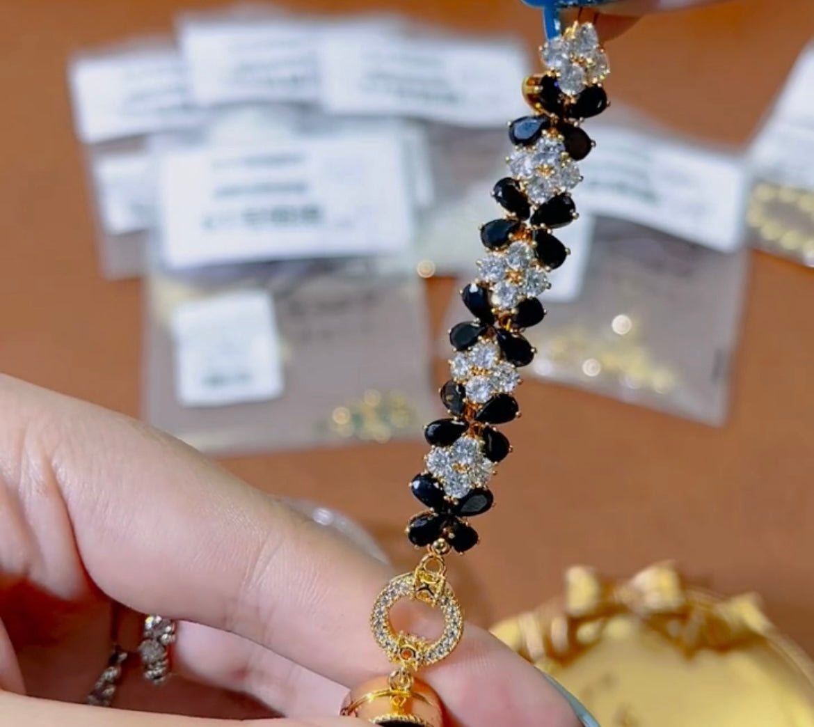 Kit-M34 Black Zircon Bracelet Zirconia Beads DIY Kit