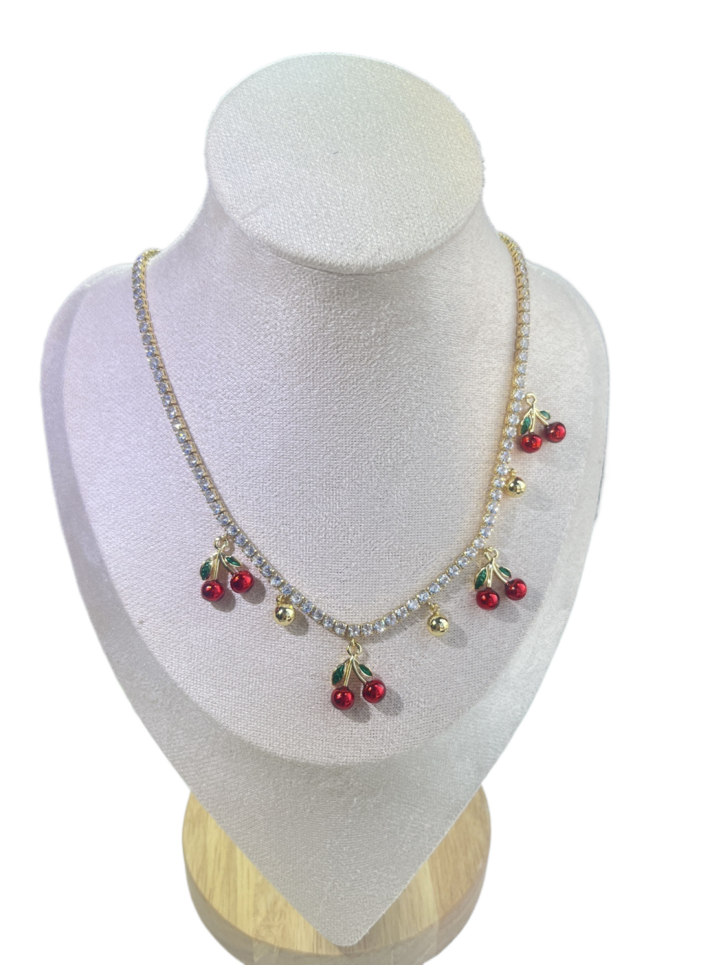 Cherry Zircon Necklace