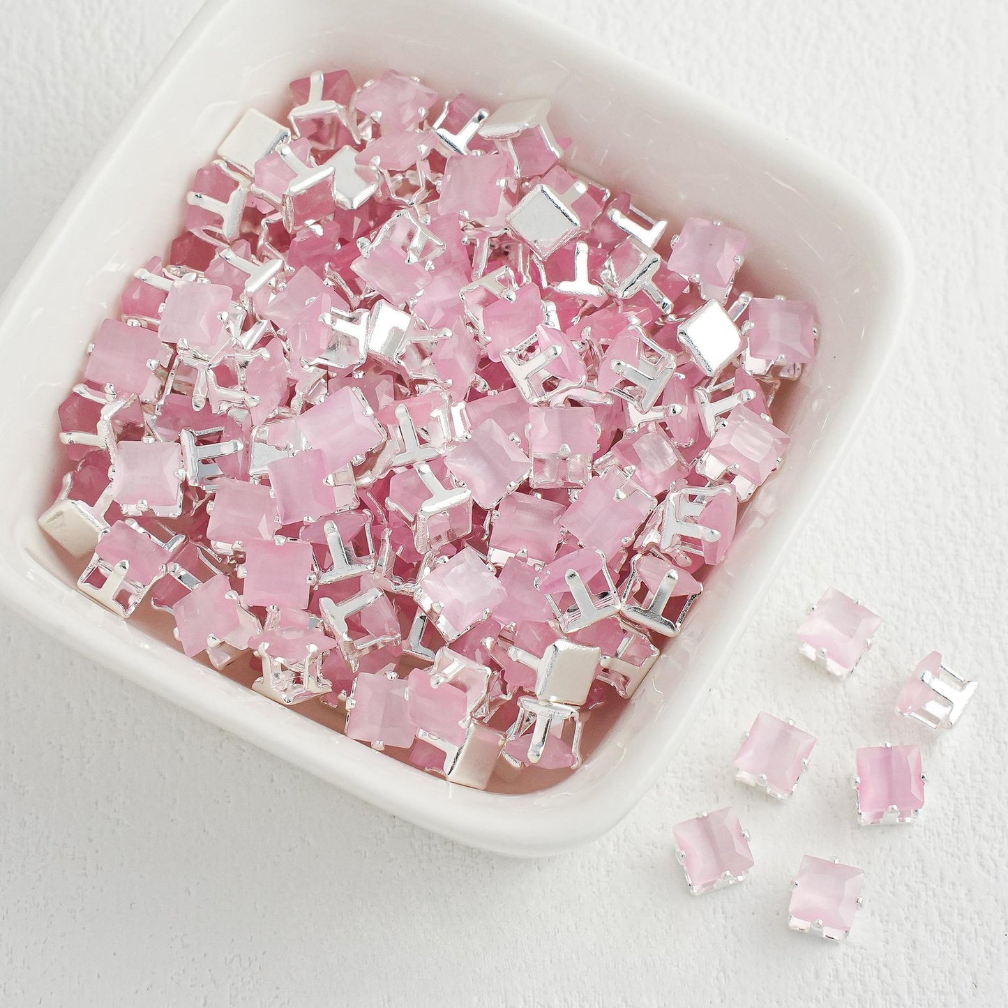 OneMillet Cat's Eye Square Zirconia Beads 4*4MM