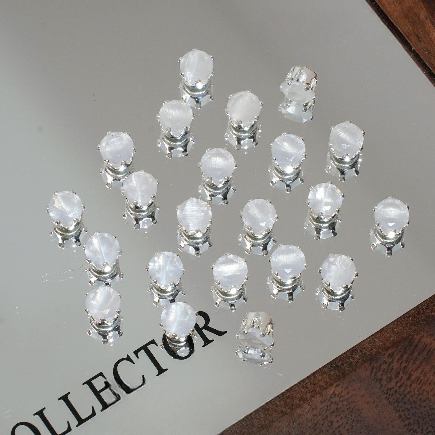 OneMillet Cat's Eye Round Zirconia Beads 5MM