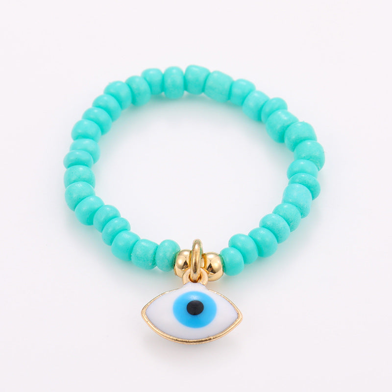 Sommerliche handgefertigte Perlenringe - Bunte Dopaminringe 10er Set