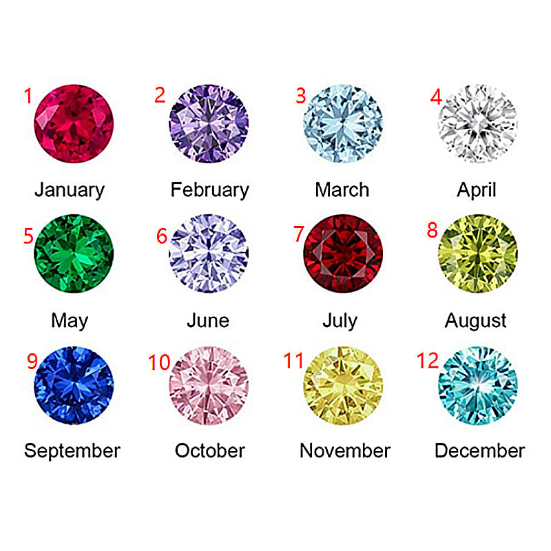 Titanstahl Edelstein Edelstahl Silber Armband Monatsarmband