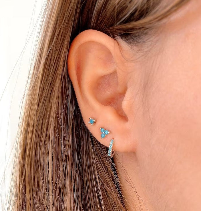 Zirkon Ohrringe Knorpel Ohrring Piercing Schmuck Ohrstecker 3er Set