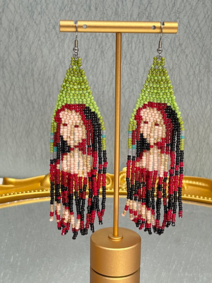 Mona Lisa Vintage Boho Ohrringe Ägyptische Rocailles Perle handgemachte Quaste Ohrringe