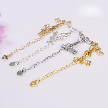 Two-row/Three-row End Clasp with Extender Chain