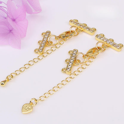 Two-row/Three-row End Clasp with Extender Chain