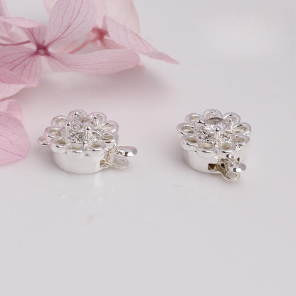 Flower Zircon Slide Clasp