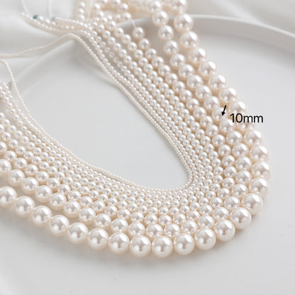 Cuentas de concha natural de 4 mm para hacer tú mismo