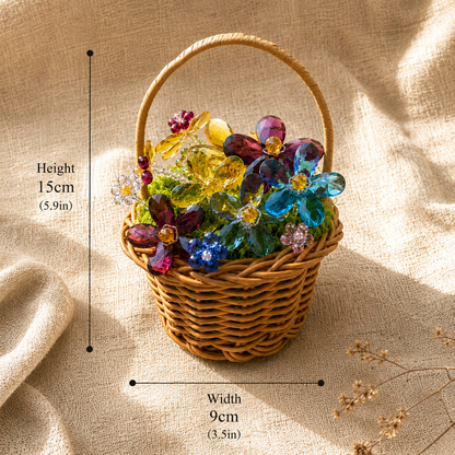 OneMillet Crystal Flower Bouquet Kit-M500 Handmade Flower Material DIY Kit Basket includes