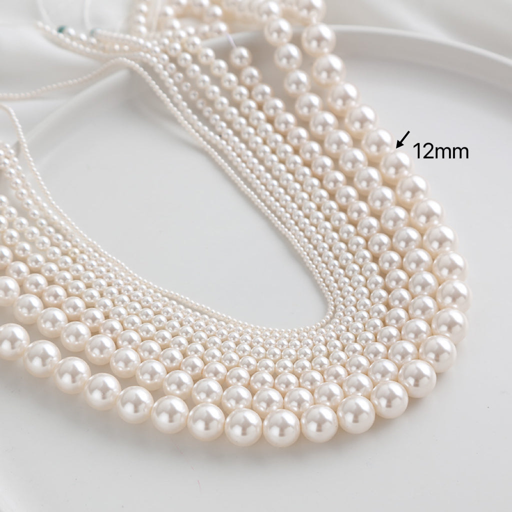 Cuentas de concha natural de 4 mm para hacer tú mismo