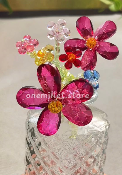 OneMillet Crystal Flower Bouquet Kit-M480 Handmade Flower Material DIY Kit