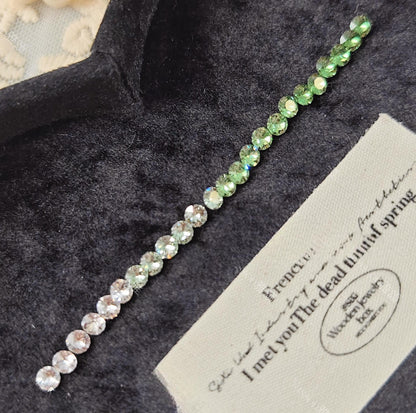 Pulsera de aguamarina y perla hecha a mano