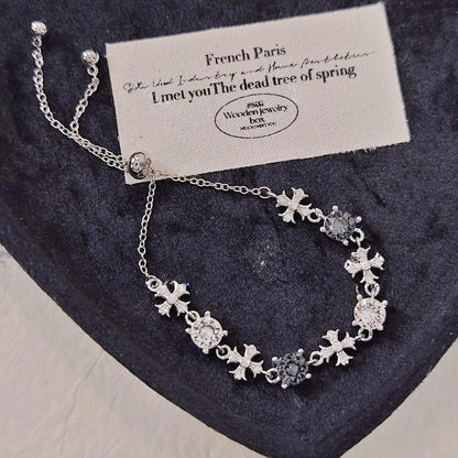 Pulsera de aguamarina y perla hecha a mano