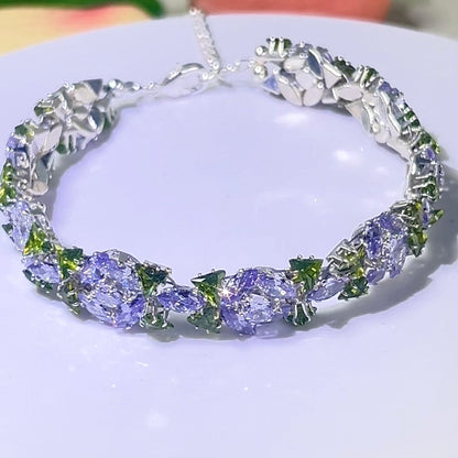 Pulsera de aguamarina y perla hecha a mano