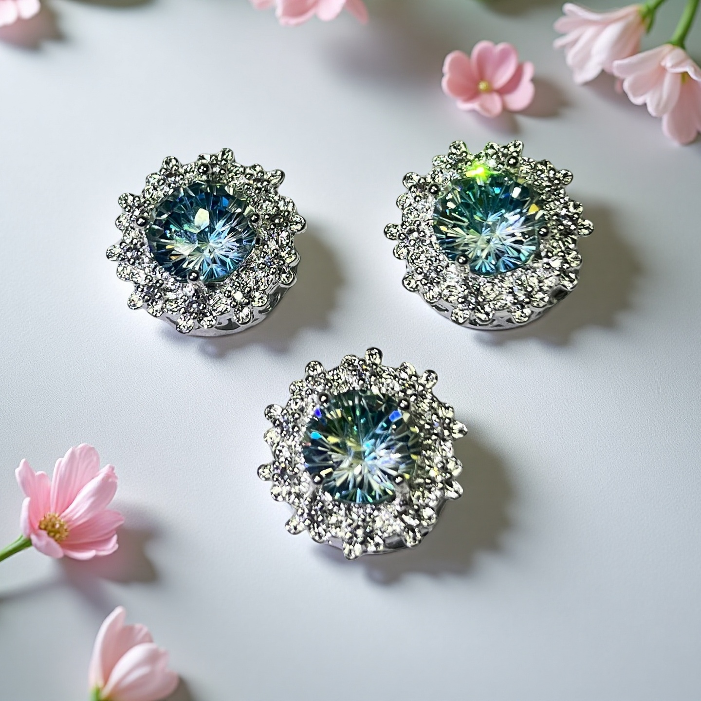 Cuentas espaciadoras de aguamarina y circón hechas a mano para hacer pulseras y collares con abalorios, suministros para hacer joyas