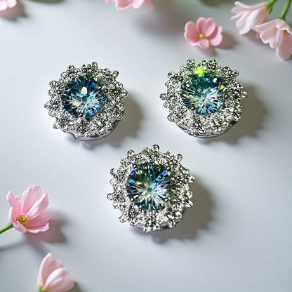 Cuentas espaciadoras de aguamarina y circón hechas a mano para hacer pulseras y collares con abalorios, suministros para hacer joyas