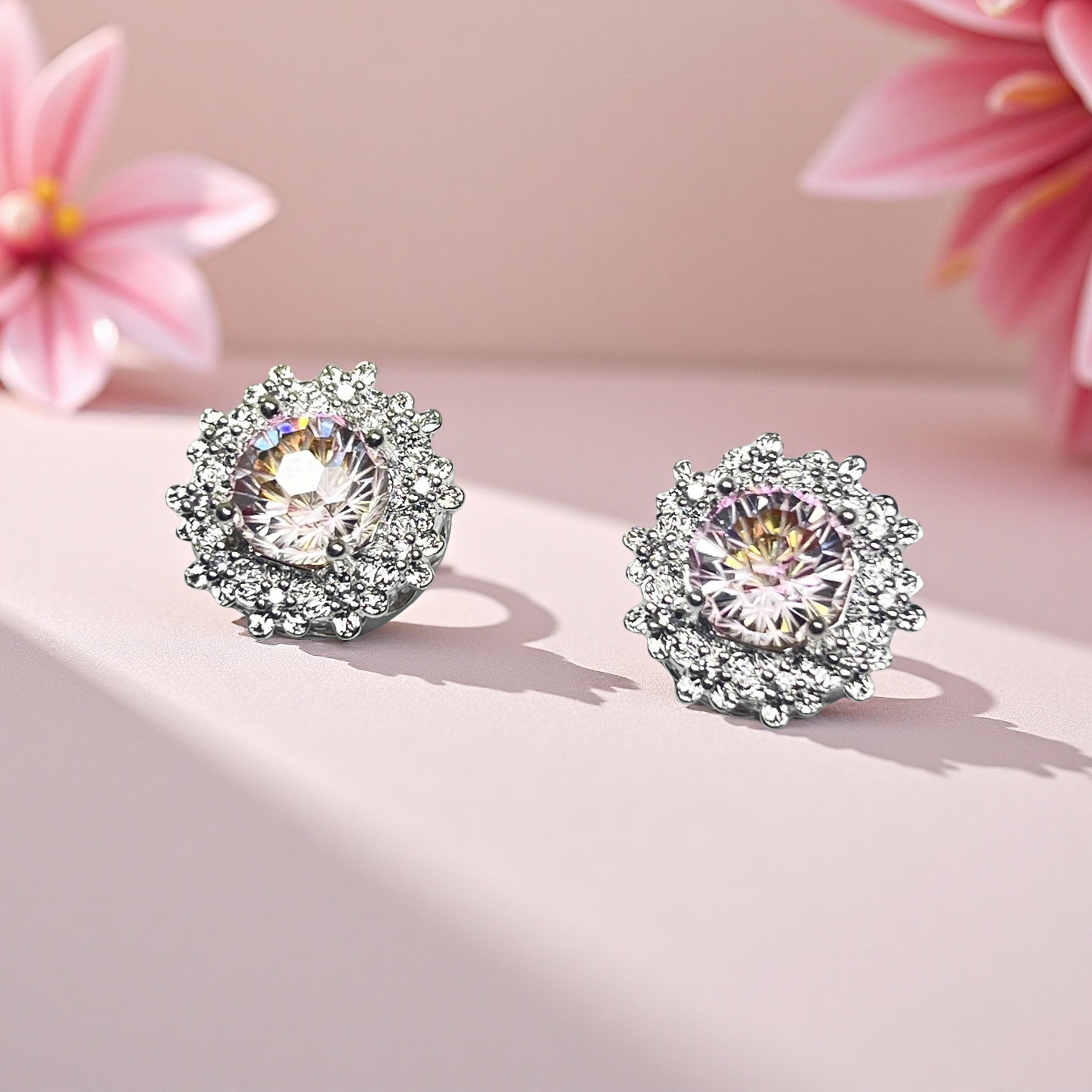 Color-Changing Pink Firework Cut Flower Spacer Beads