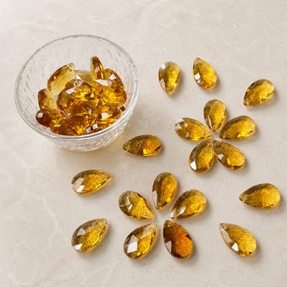 Medium Teardrop Crystal Beads for Handmade Flower Crafting