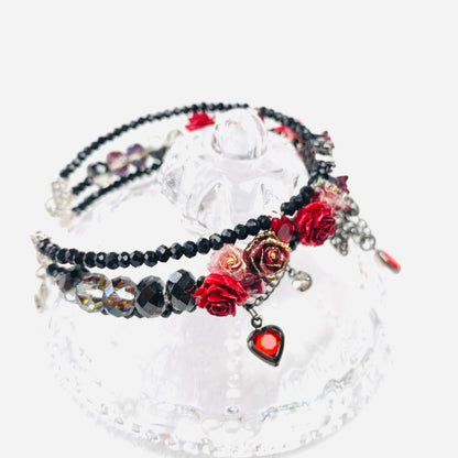 Pulsera de aguamarina y perla hecha a mano