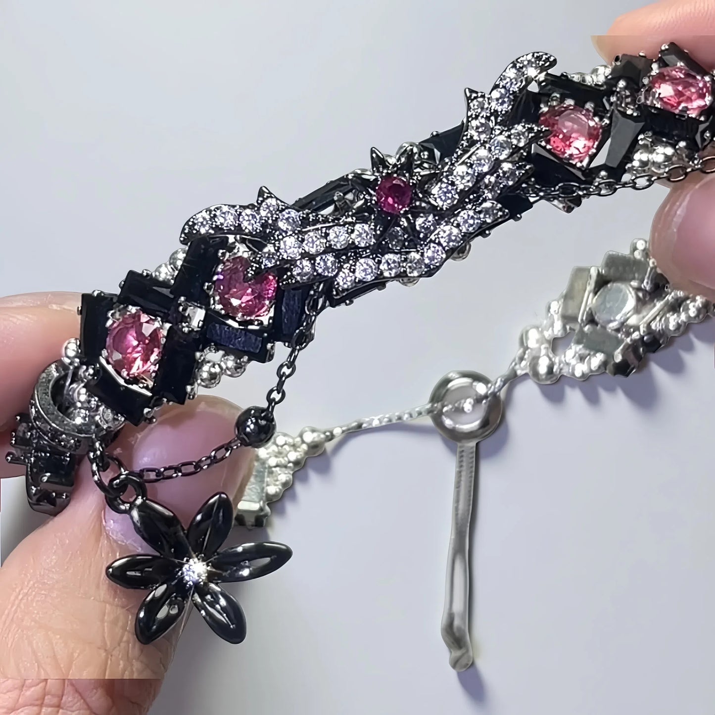 Pulsera de aguamarina y perla hecha a mano