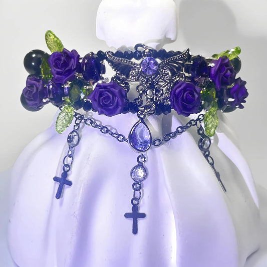 Pulsera de aguamarina y perla hecha a mano