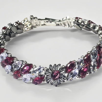 Pulsera de aguamarina y perla hecha a mano