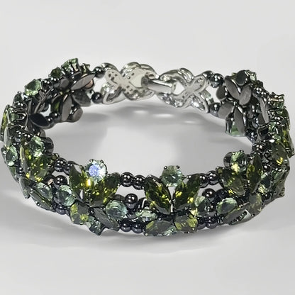 Pulsera de aguamarina y perla hecha a mano