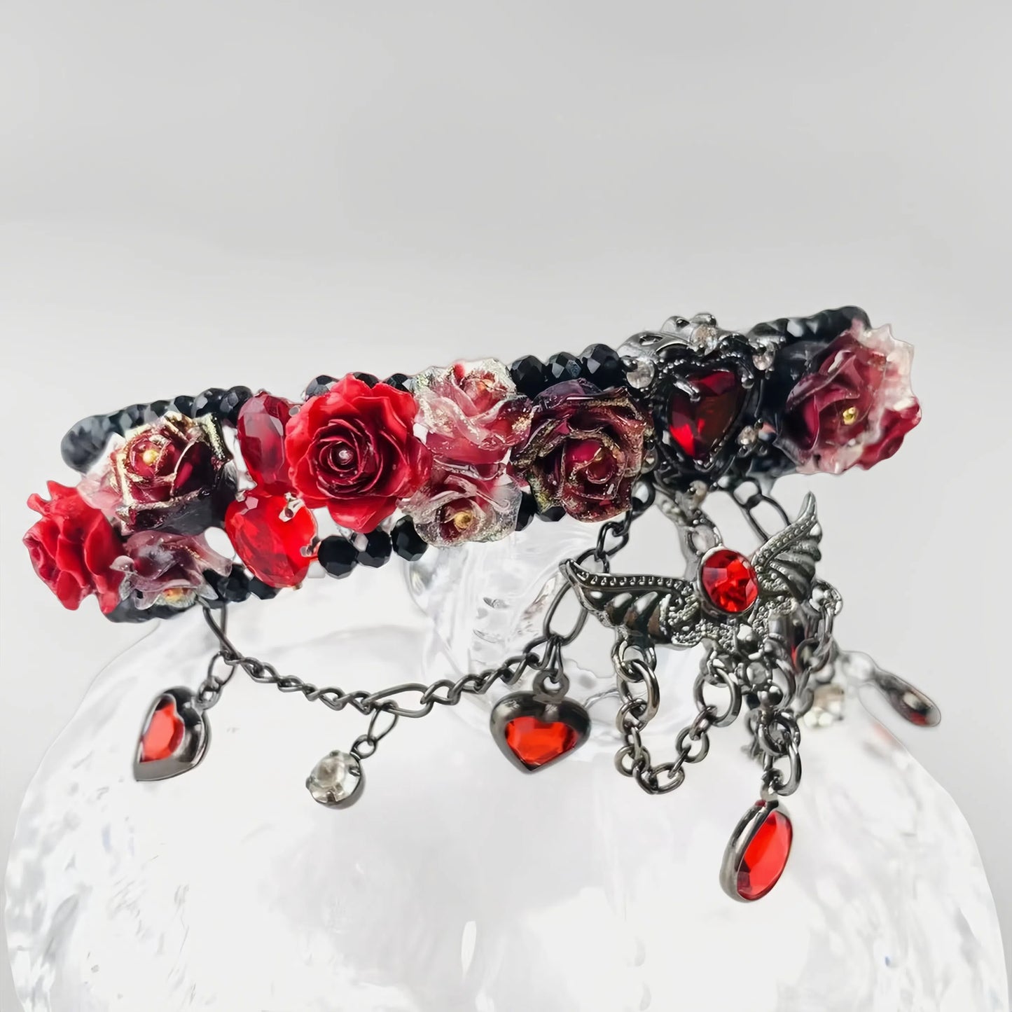 Pulsera de aguamarina y perla hecha a mano