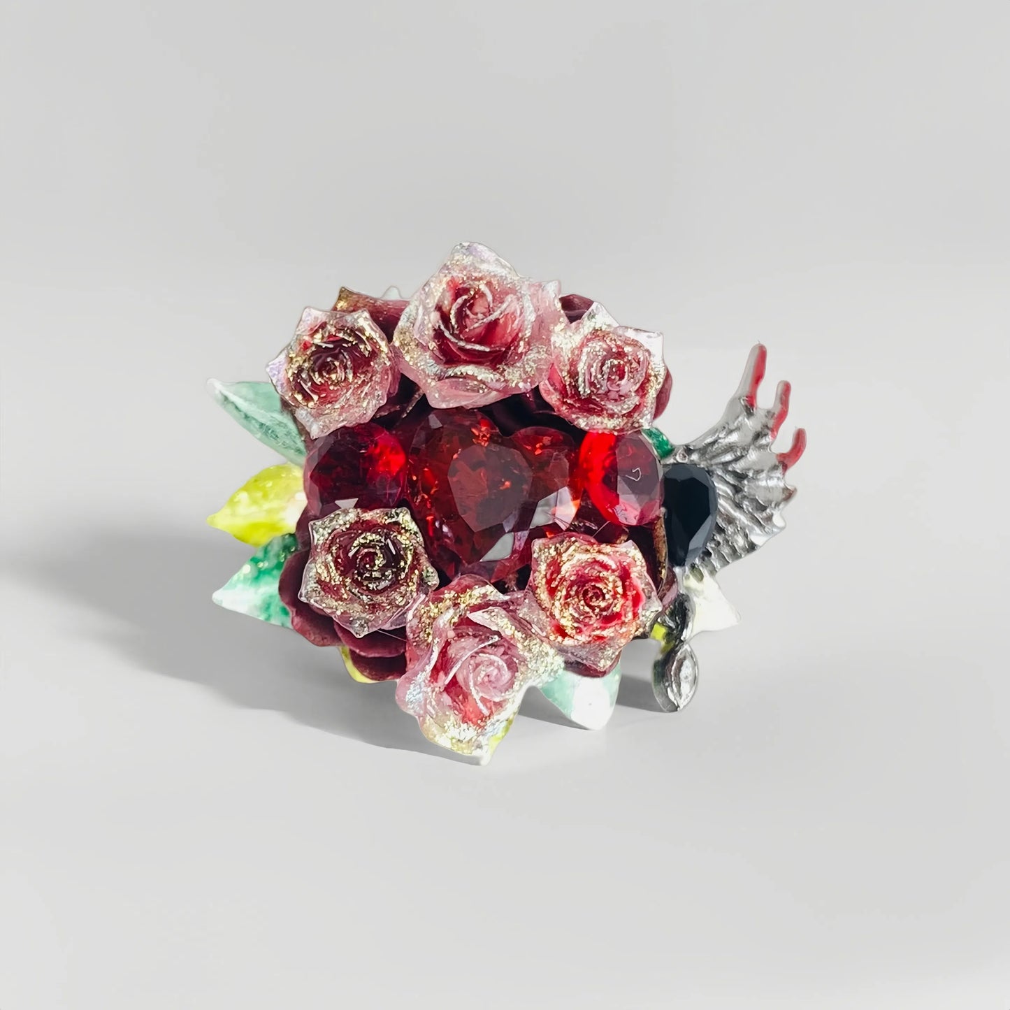 Pulsera de aguamarina y perla hecha a mano