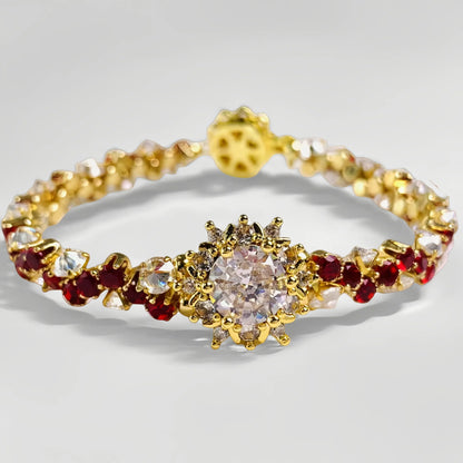 Pulsera de aguamarina y perla hecha a mano