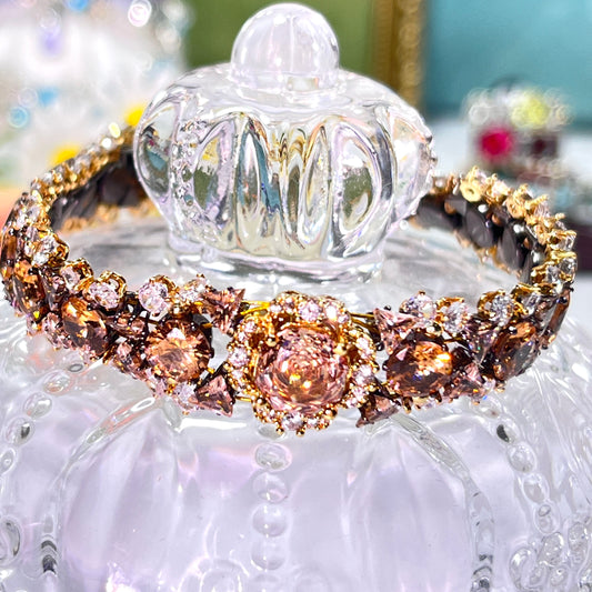 Pulsera de aguamarina y perla hecha a mano