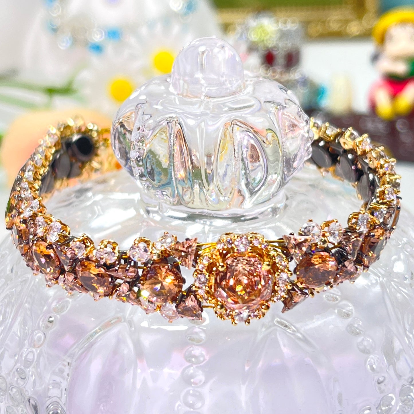 Pulsera de aguamarina y perla hecha a mano