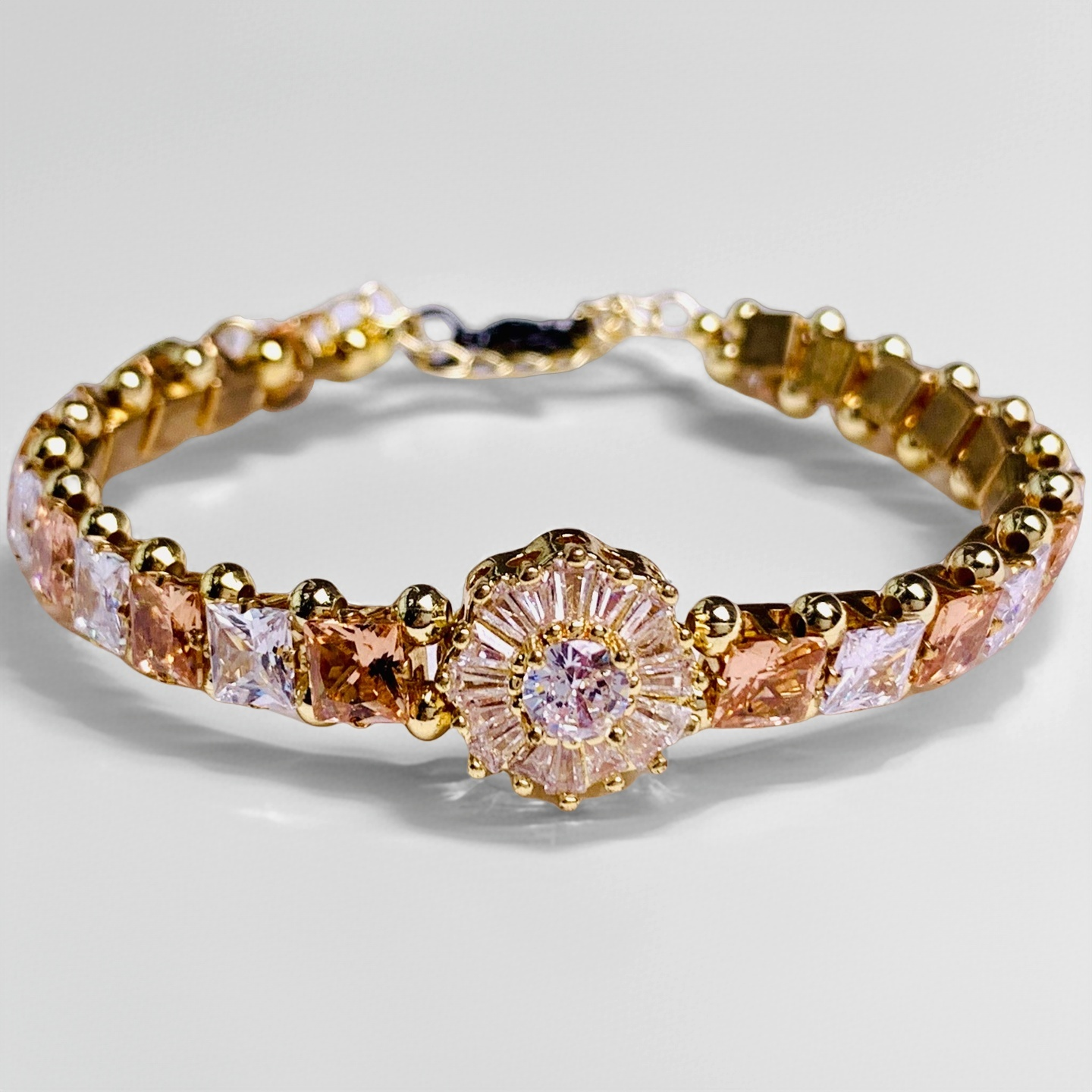 Pulsera de aguamarina y perla hecha a mano