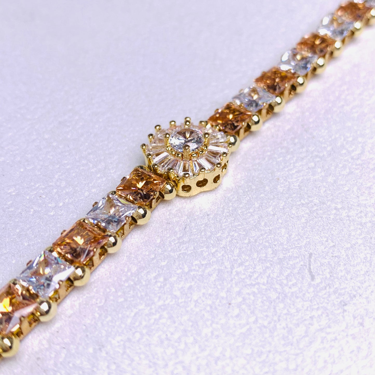 Pulsera de aguamarina y perla hecha a mano