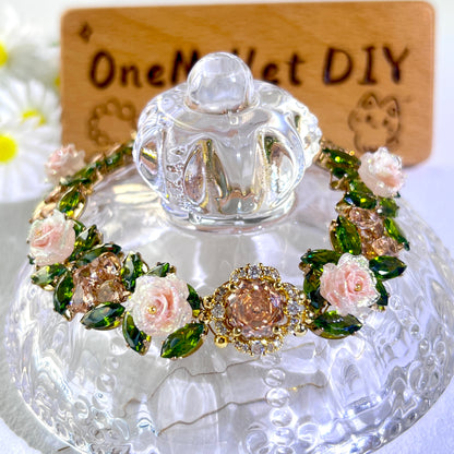 Pulsera de aguamarina y perla hecha a mano