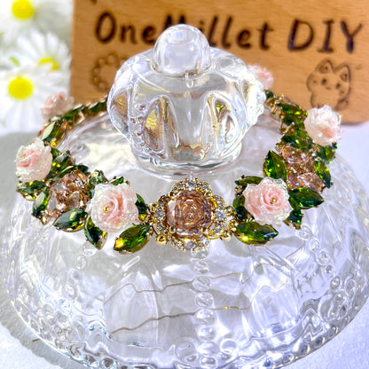 Pulsera de aguamarina y perla hecha a mano