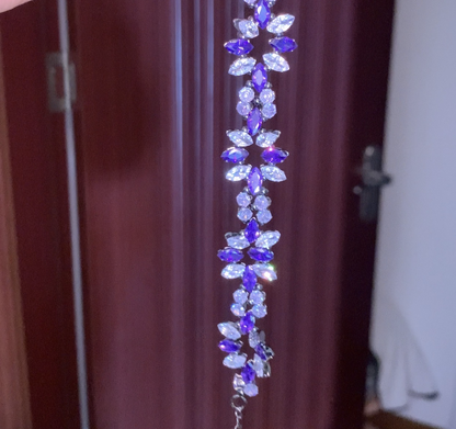 Handgefertigtes Perlen- und Aquamarinarmband