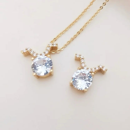 OneMillet Zircon Zodiac Sign Spacer Beads and Pendants for Bracelets & Necklaces