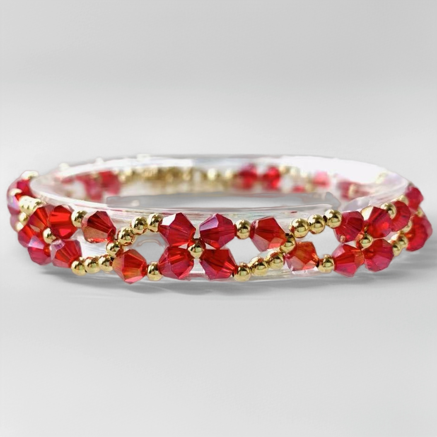 Pulsera de aguamarina y perla hecha a mano