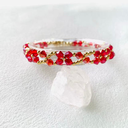 Pulsera de aguamarina y perla hecha a mano