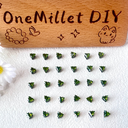 OneMillet Black-Base Triangle  Zirconia Stone 4mm