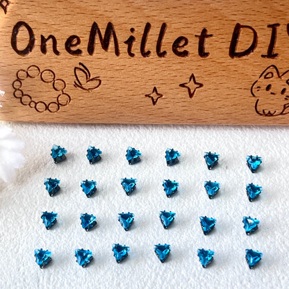 OneMillet Black-Base Triangle  Zirconia Stone 4mm