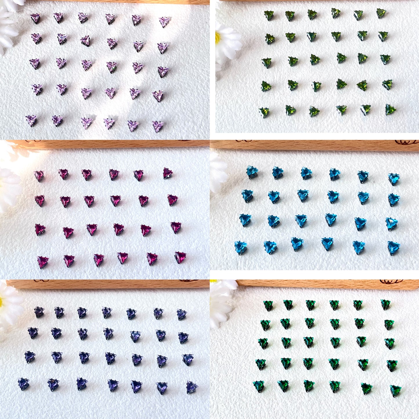 OneMillet Black-Base Triangle  Zirconia Stone 4mm