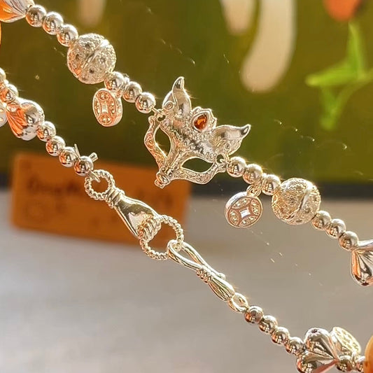 Handgefertigtes Perlen- und Aquamarinarmband