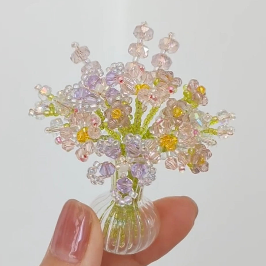 Handgefertigtes Perlen- und Aquamarinarmband