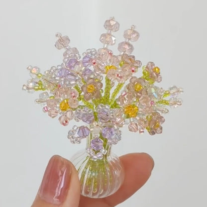 Handgefertigtes Perlen- und Aquamarinarmband