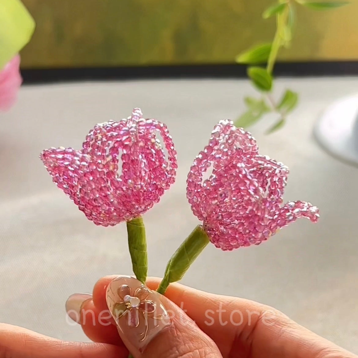 OneMillet Beaded Flower Bouquet Tulip Material Kit-F320  DIY Kit