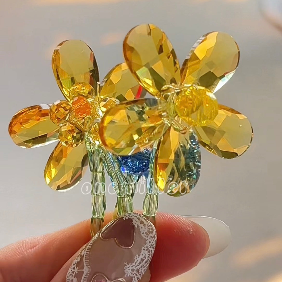 OneMillet Crystal Flower Bouquet Handmade Flower Material DIY Kit