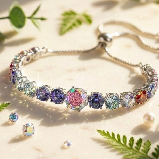 OneMillet Premium Two-Tone Cubic Zirconia  Bracelet Kit –M460 All-in-One DIY Kit Handmade Jewelry Material Kit