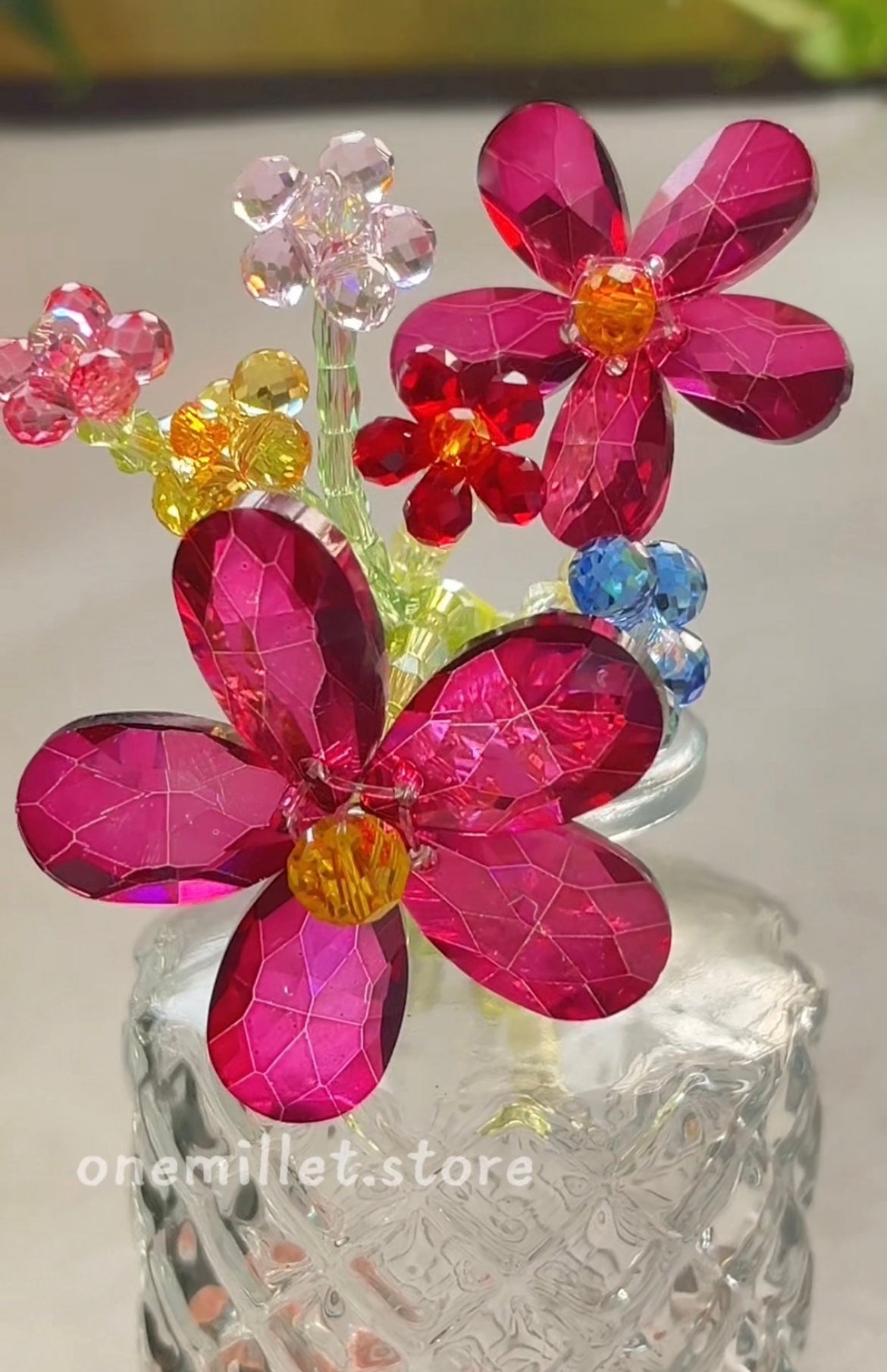 OneMillet Crystal Flower Bouquet Kit-M480 Handmade Flower Material DIY Kit